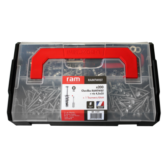 Mallette chevilles Ramtwist pour plaque de plâtre - 91891