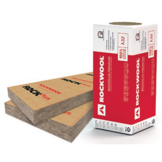 Panneau isolant semi-rigide en laine de roche Rockplus Premium Kraft de Rockwool (palette)