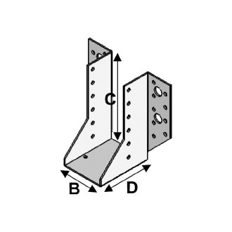 Sabot aile extérieure 80 x 150 x 2,0 Alsafix - SE080150