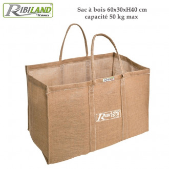Sac a bois en toile 72 litres avec anses, prsacbois