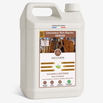 Saturateur Bois Marins SBM600 - Protection bois marins, pont de bateau AnovaBois - Couleur et conditionnement au choix