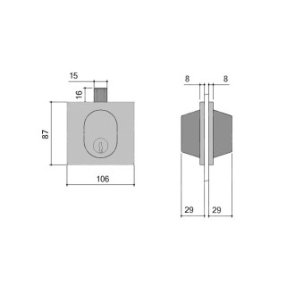 Serrure Basse de porte glace 1358 de Stremler Assa Abloy