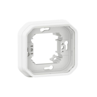 Support plaque encastré 1 poste plexo blanc (069692l)