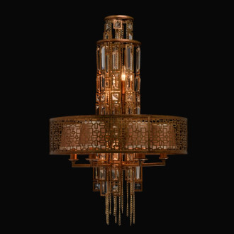 Suspension cuivre loft 10 ampoules 180 cm