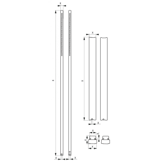 Thirard - kit tringle plate blanc pour hauteur porte 3,00 m