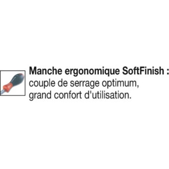 Tournevis lame ronde fendu - softfinish - 4x100
