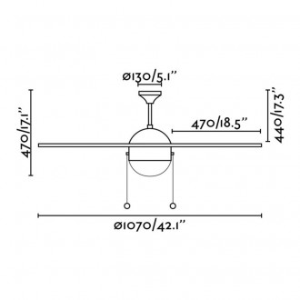 Faro 33318 Ventilateur de plafond avec lumière 3 vitesses Fonction réversible, Blanc