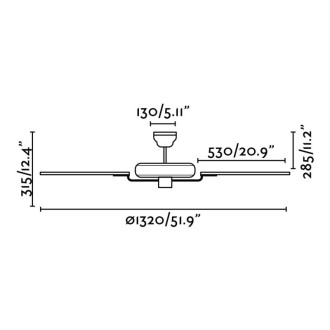 Ventilateur de plafond marron aloha