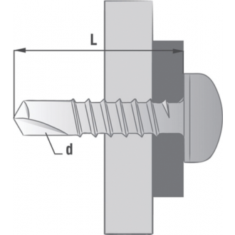 Boîte 500 Vis auto-perceuse tête cylindrique PH2 SCELL-IT - 3.5 x 13 mm - TCC35013