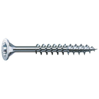 Vis à bois aggloméré tête fraisée emp torx acier zingué blanc partiellement filetées wirox, ø 3,5 mm, l 35 mm, boîte 1000 pi