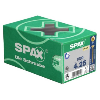 Vis à bois aggloméré tête fraisée empreinte pozidriv acier zingué bichromaté entièrement filetées yellox, ø 4,5 mm, longueur 16