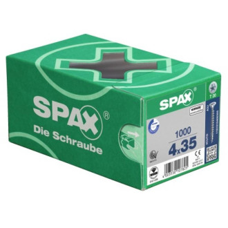 Vis à bois aggloméré tête fraisée empreinte torx acier zingué blanc entièrement filetées wirox, ø 3 mm, longueur 25 mm, boîte de