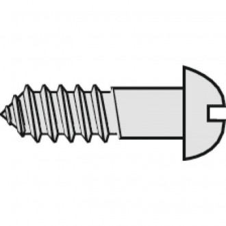 Vis à bois tête fraisée bombée fendue laiton, diamètre 2,5 mm, longueur 20 mm, sachet de 100 vis