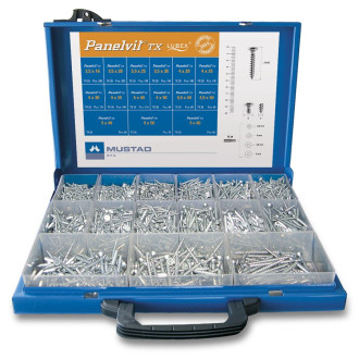 Coffret métallique assorti de vis panelvit tête fraisée tx mustad chromiting - mbpv001501910c8