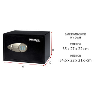 Coffre-fort à combinaison électronique masterlock 16l - x055ml