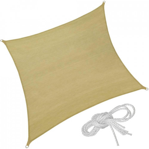 Voile d'ombrage taud de soleil 4 x 4 m mobilier de jardin 