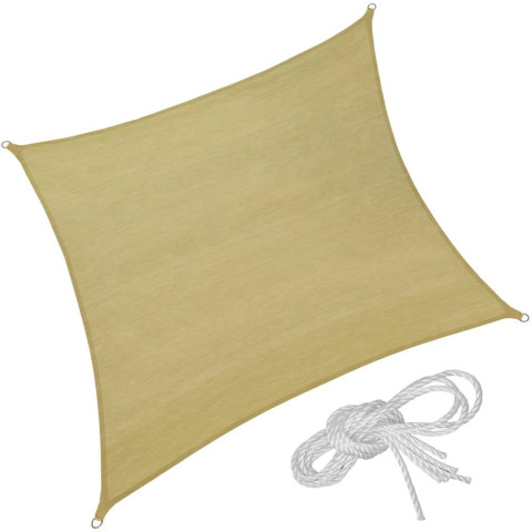 Voile d'ombrage taud de soleil 3,6 x 3,6 m mobilier de jardin 