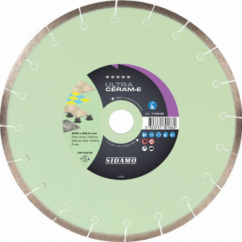 Disque diamant SIDAMO Ultra Céram-E - Ø 250 x 25.4 x 8 mm - 11130166