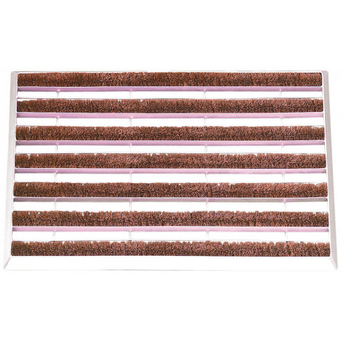 Paillasson en métal galvanisé rouleaux de coco 59x39,5x3,5cm