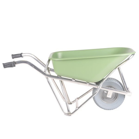 Brouette aluminium profi-Max Plus vert roue anti-crevaison