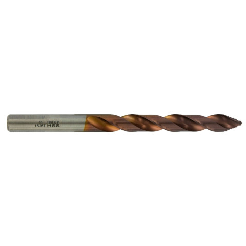Foret métaux TSP HSS taillé meulé revêtu FUSIO Ti2CN -DIN338 -h8 -Affûtage Smart Point PREMIUM - TIVOLY - 11457141000