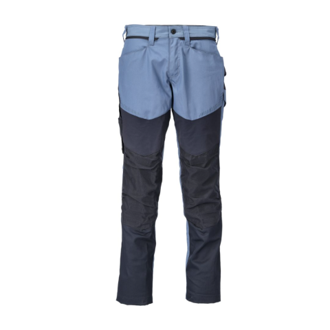 Pantalon de travail avec poches genouillères MASCOT Customized - 22479-230-39-82-Gris / Bleu