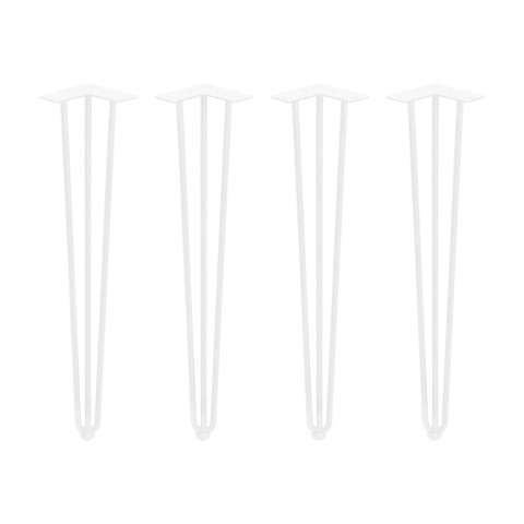 Jeu de pieds Hairpin de 3 barres, 4 unités - Coloris au choix