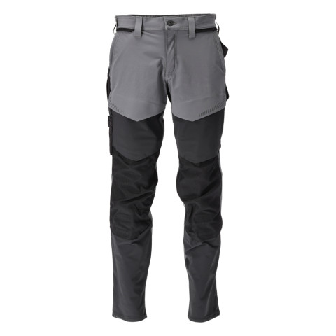 Pantalon de travail avec poches genouillères MASCOT Customized - 22379-311-GRIS ANTHRACITE/NOIR-48-90