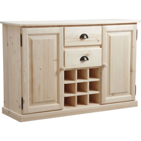 Buffet de cuisine socle avec rangement bouteilles