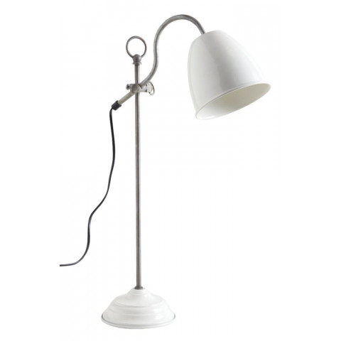 Lampe de bureau en métal laqué ivoire - Coloris au choix