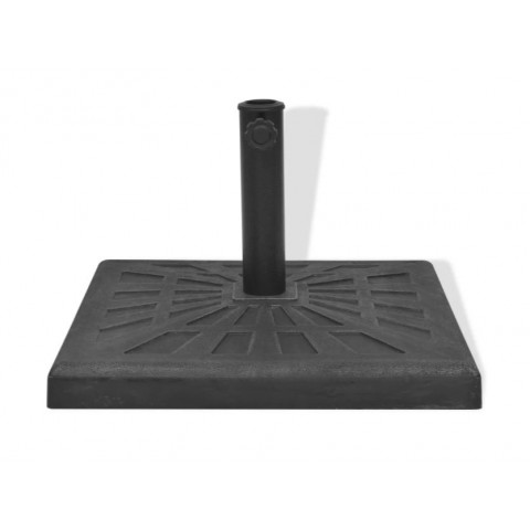 Base carrée de parasol résine noir 19 kg