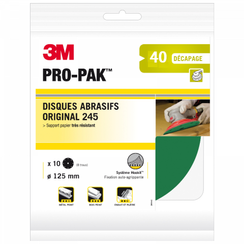 3m - disque abrasif p40 - lot de 10 (8 trous)