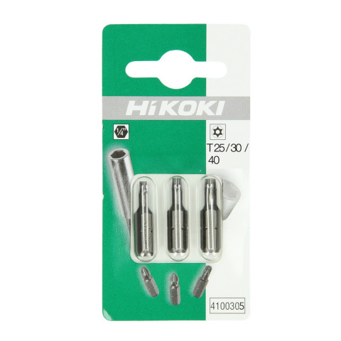 Embouts PH - PZ - Torx proline 1/4' TX25/30/40 - 25mm - HIKOKI - 4100305