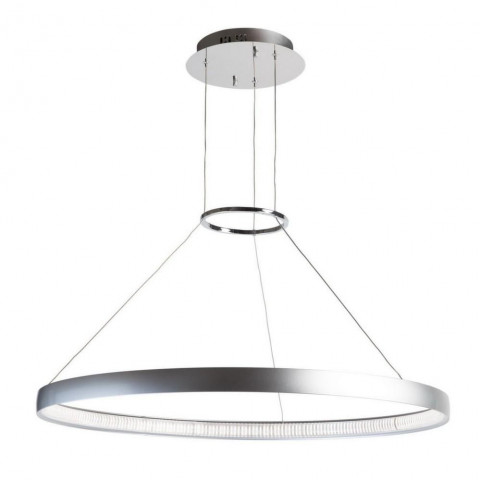 Lustre métallique led anneau suspendu