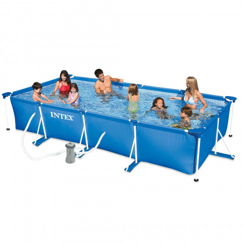 Piscine tubulaire rectangulaire 4,50 x 2,20 x 0,84 m intex