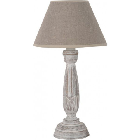 Lampe classique corolla abat jour lin beige