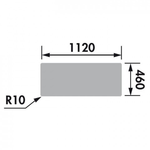 Ewi evier solstice 116x50cm 2 bacs 1 égouttoir blanc
