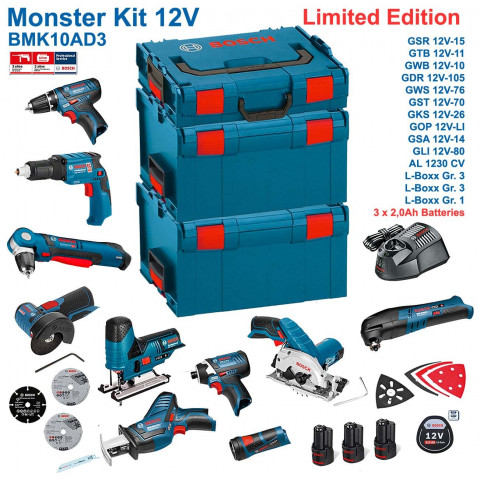 Bosch Batterie-Meuleuse D/'Angle Gws 12v-76+2x 4,0 Ah Chargeur en Insert