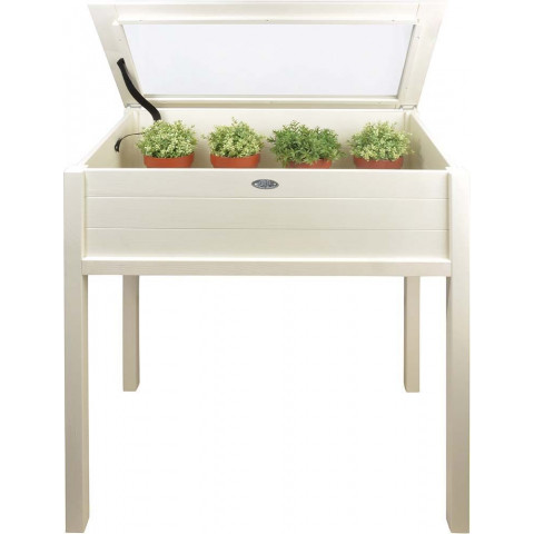 Serre de jardin en pin 101 cm de hauteur blanc
