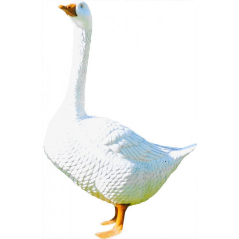 Oie blanche en résine 68 cm