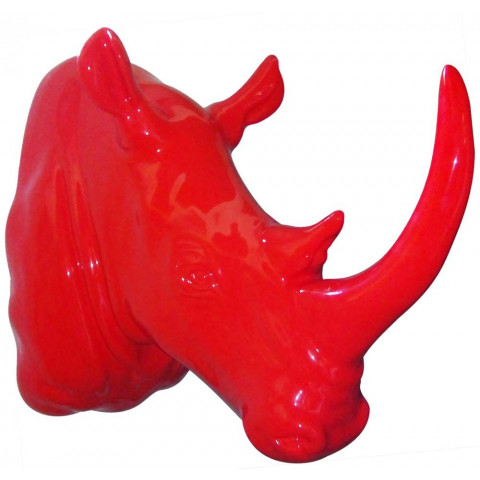 Trophée de rhinocéros en résine 108 cm