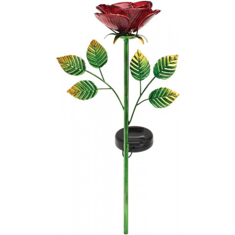 Lampe décorative rose à énergie solaire