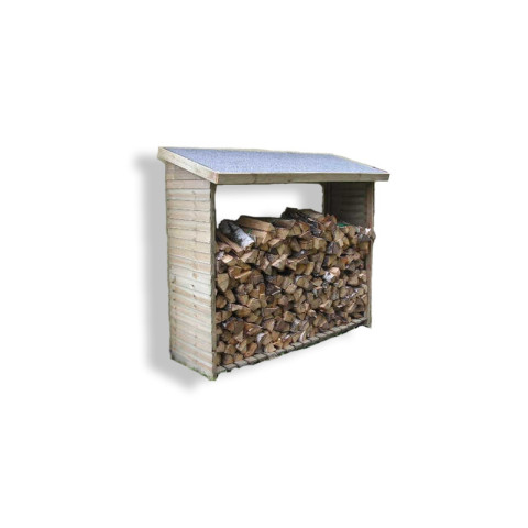Abri range-bûches habrita foresta rb18869 mural autoclavé 2 stères 1,88x0,86/0,65x1,87/1,63m
