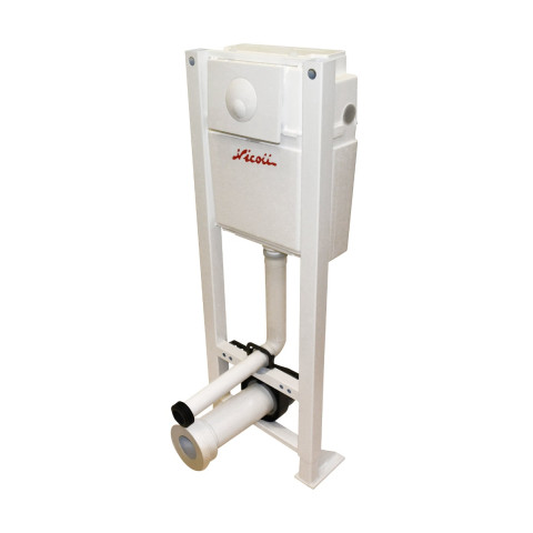 Bâti-support Virtuo One autoportant avec plaque de commande, réservoir 3/6 l - NICOLL - WBS1PAP