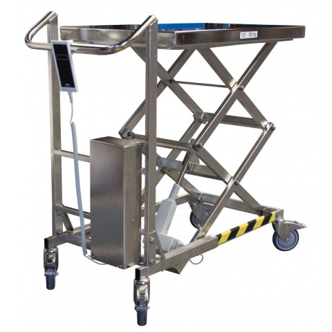 Table élévatrice électrique inox 304 L à vis sans fin, 100 kg