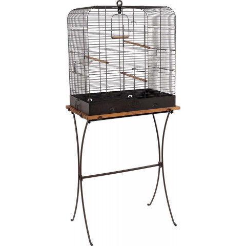 Ensemble cage rétro pour oiseaux madeleine avec pieds
