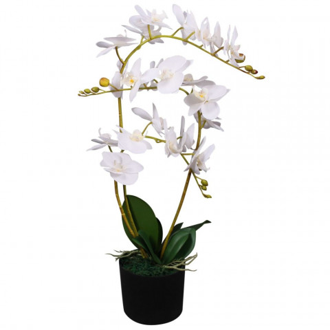 Plante artificielle avec pot orchidée 65 cm blanc