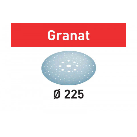 Abrasifs granat festool pour ponceuse planex - grain 80 d.225/128 - boîte de 25 - 205655