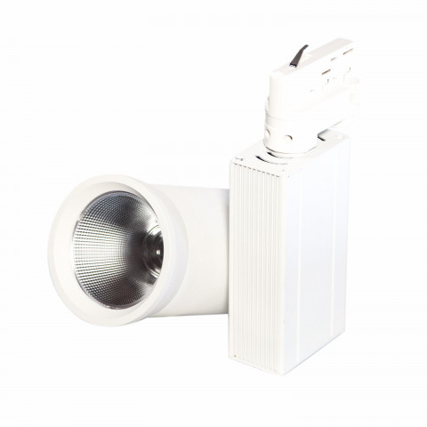 Spot led sur rail 35w 80 binaire triphasé blanc - couleur eclairage au choix