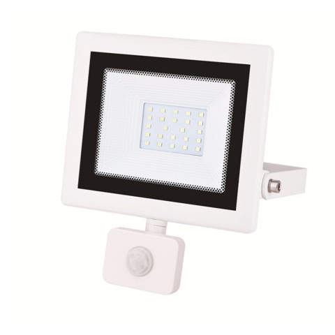 Projecteur led phare détecteur de mouvement crépusculaire ultra slim 20w ip54 - couleur eclairage : blanc froid 6000k - 8000k